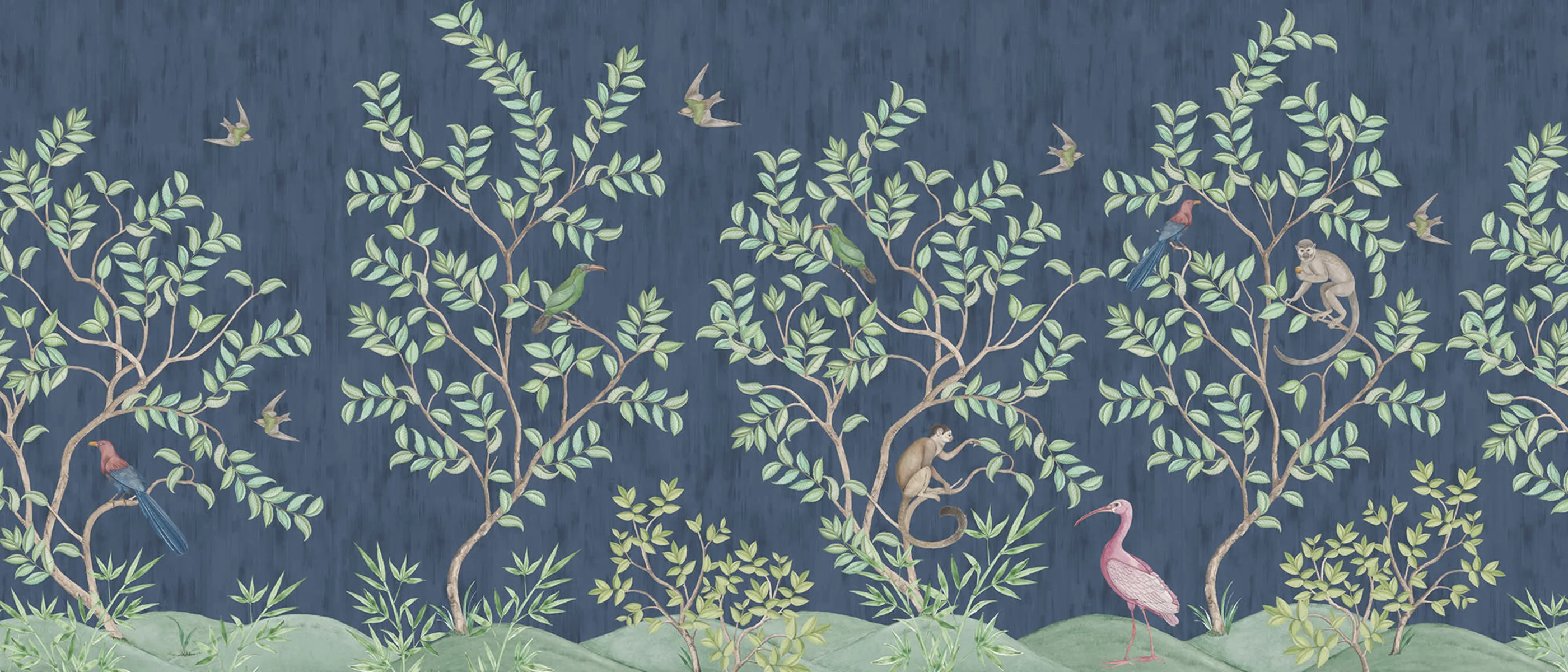 Monkeys Paradise, Dark Blue, Rebel Walls